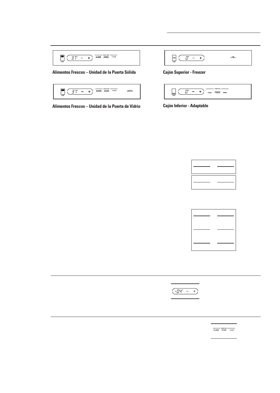 Alarma | GE ZIK30GNDII User Manual | Page 54 / 68