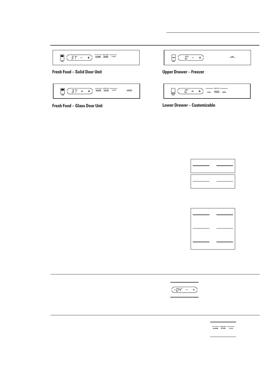 Alarm | GE ZIK30GNDII User Manual | Page 7 / 68