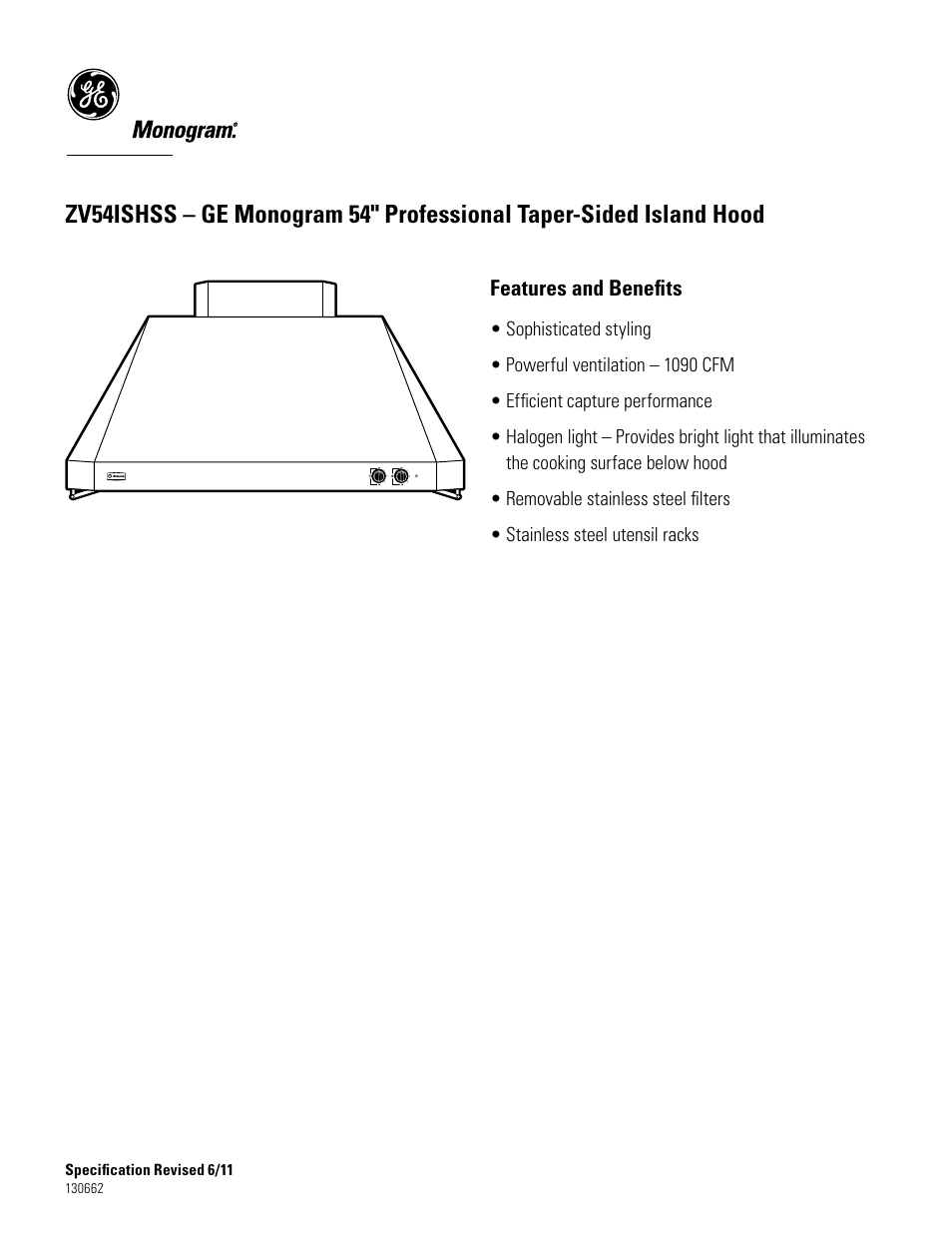 GE ZV54ISHSS User Manual | Page 2 / 2