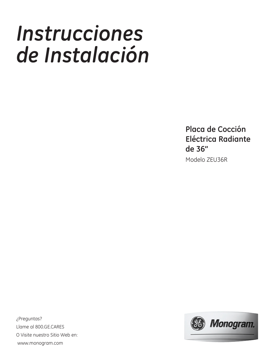 10544-2_sp_lores, Instrucciones de instalación | GE ZEU36RSFSS User Manual | Page 13 / 24