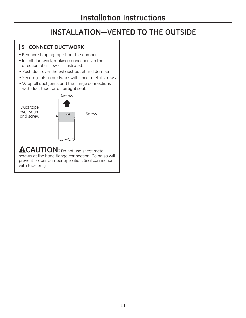 Caution | GE ZV830SMSS User Manual | Page 11 / 60