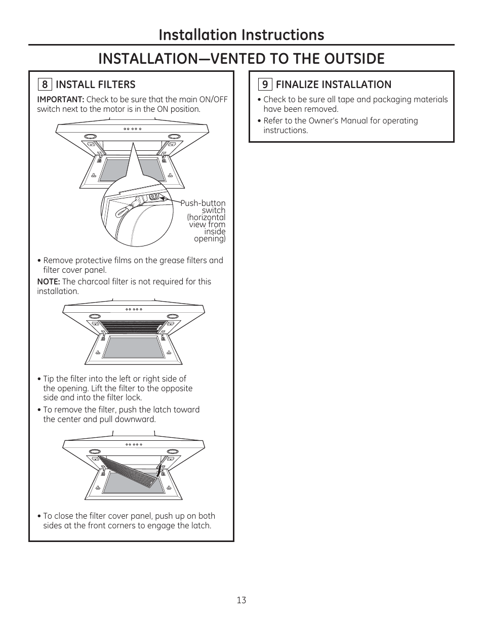 GE ZV830SMSS User Manual | Page 13 / 60