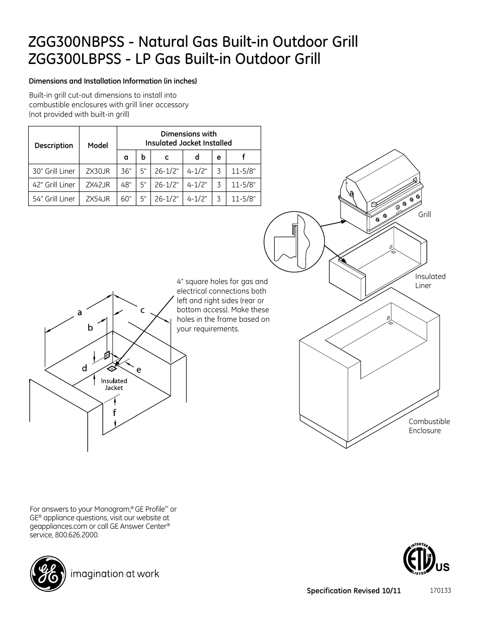 GE ZGG300NBPSS User Manual | Page 2 / 3