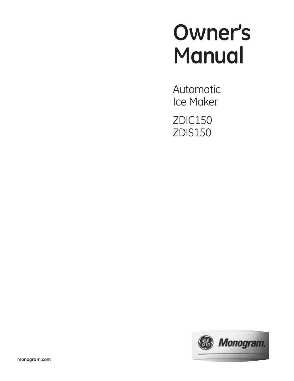 GE ZDIS150ZSS User Manual | 16 pages