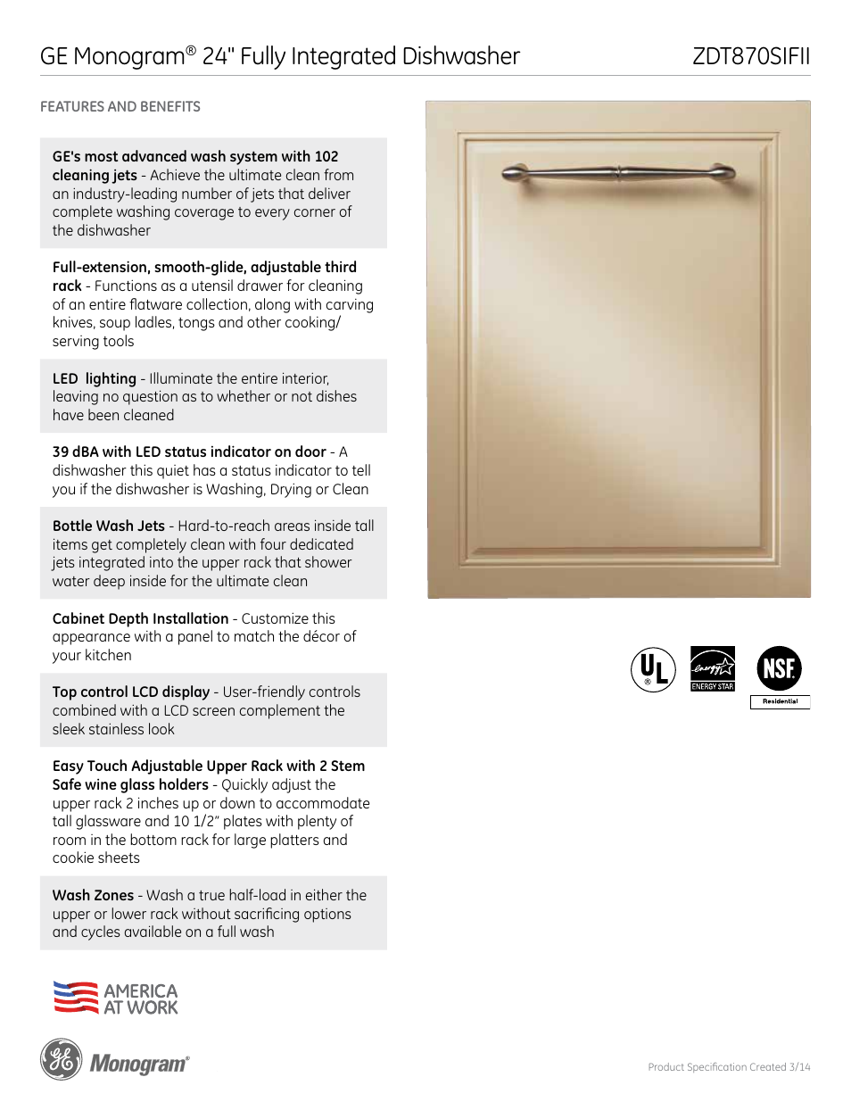 Ge monogram | GE ZDT870SIFII User Manual | Page 4 / 4