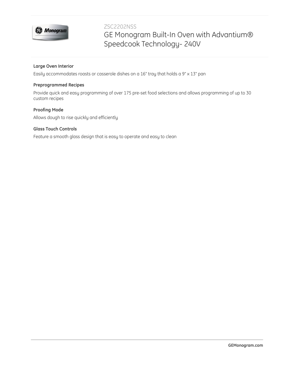 GE ZSC2202NSS User Manual | Page 2 / 4