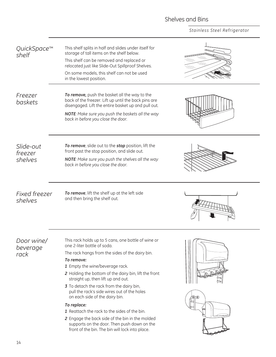 GE ZFSB25DXSS User Manual | Page 14 / 32