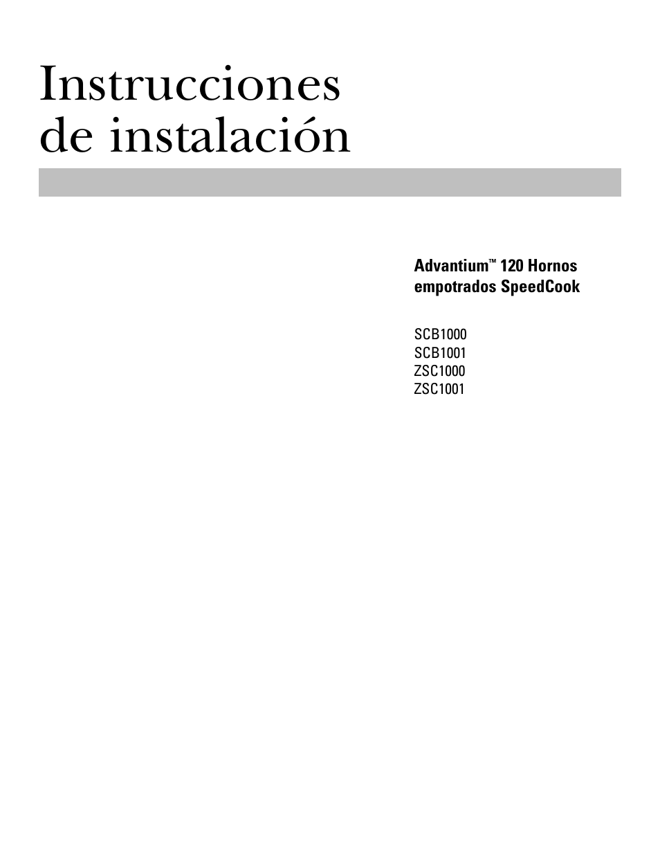 Spanish, Instrucciones de instalación | GE ZSC1001KSS User Manual | Page 13 / 24