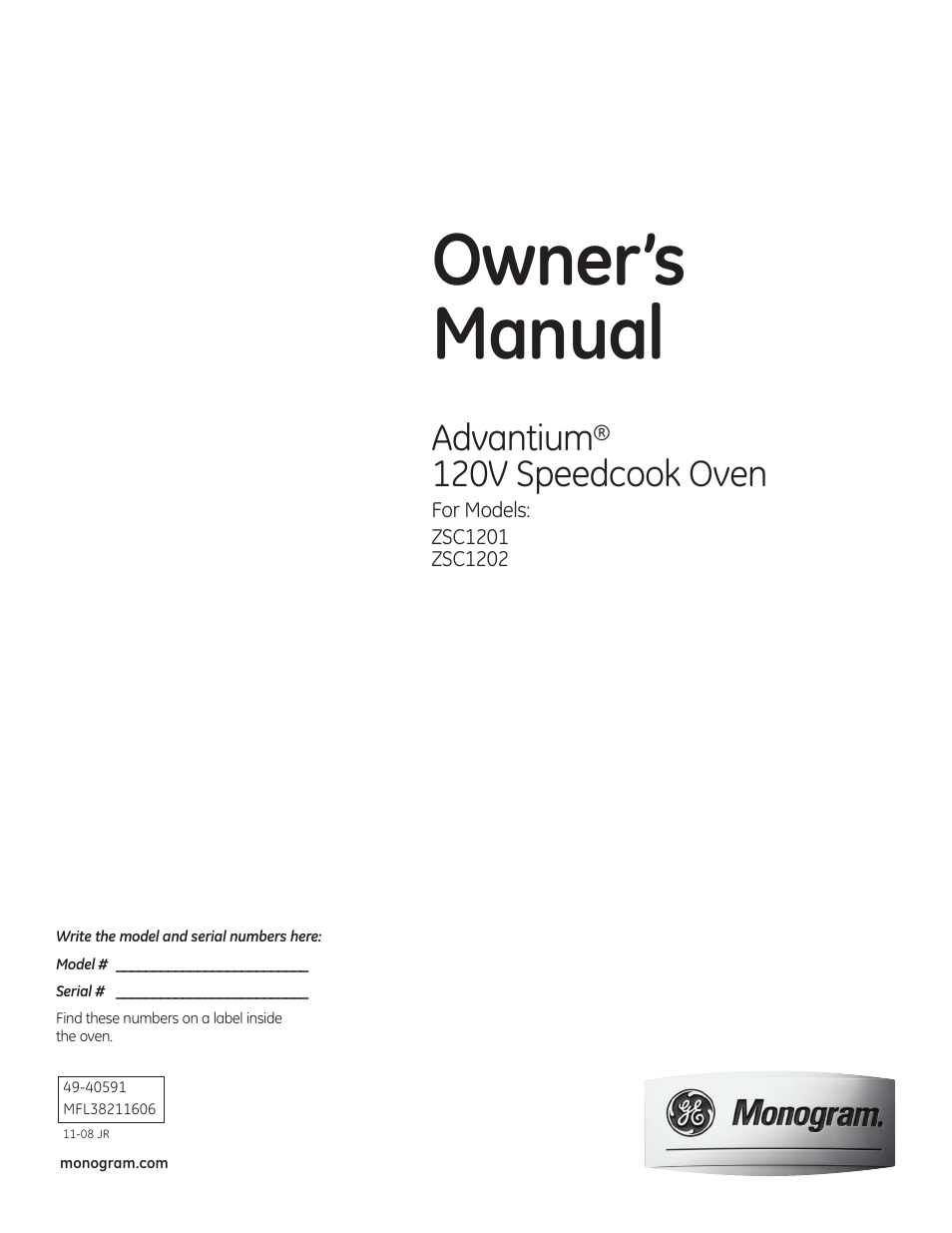 GE ZSC1201NSS User Manual | 44 pages