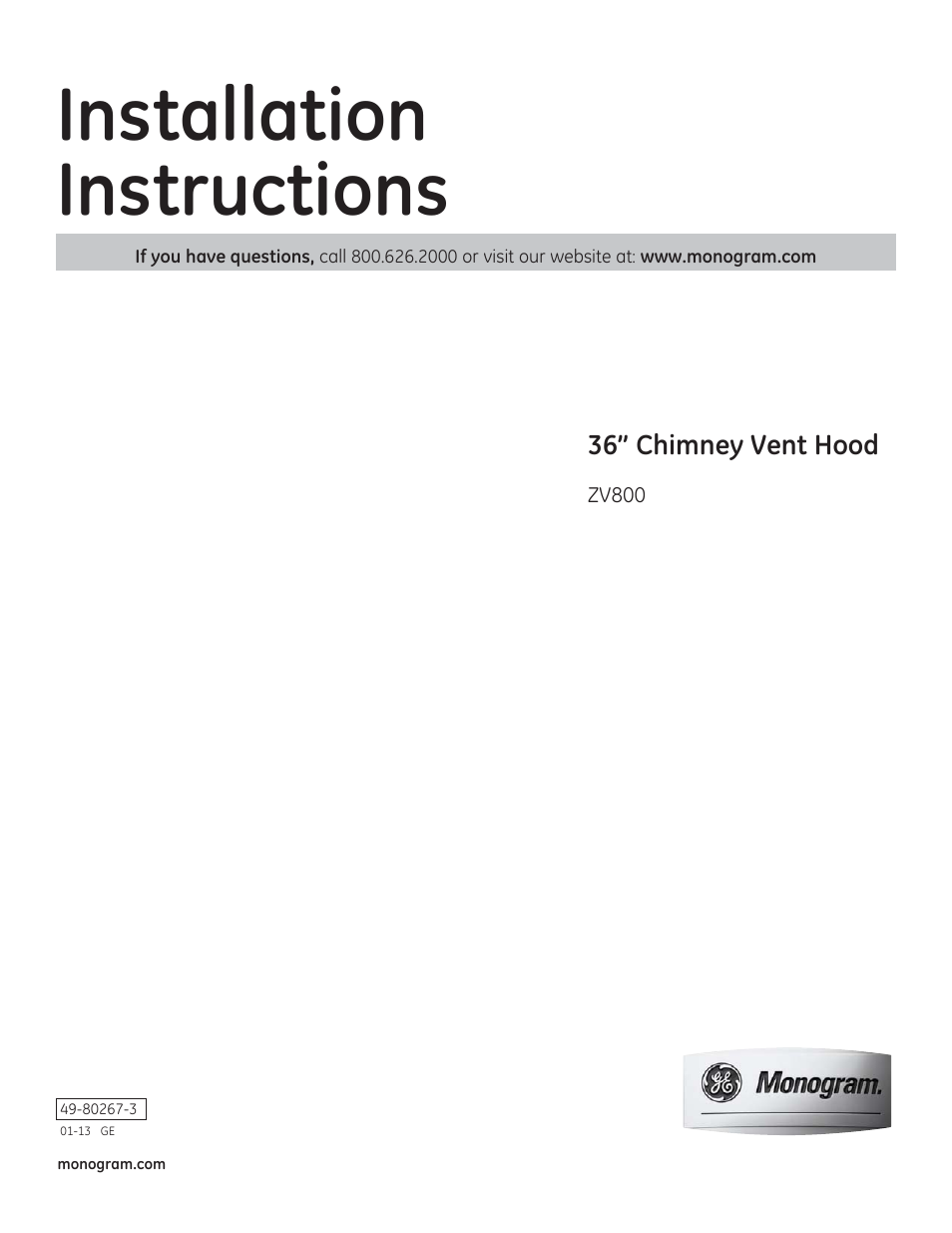 GE ZV800SJSS User Manual | 24 pages