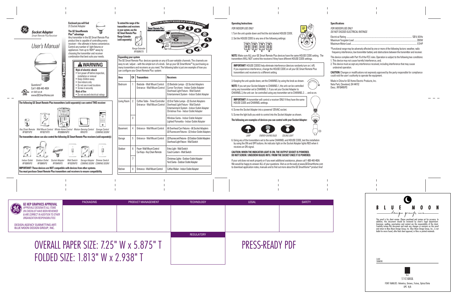 GE 51142 GE Socket Adaptor Receiver User Manual | 2 pages
