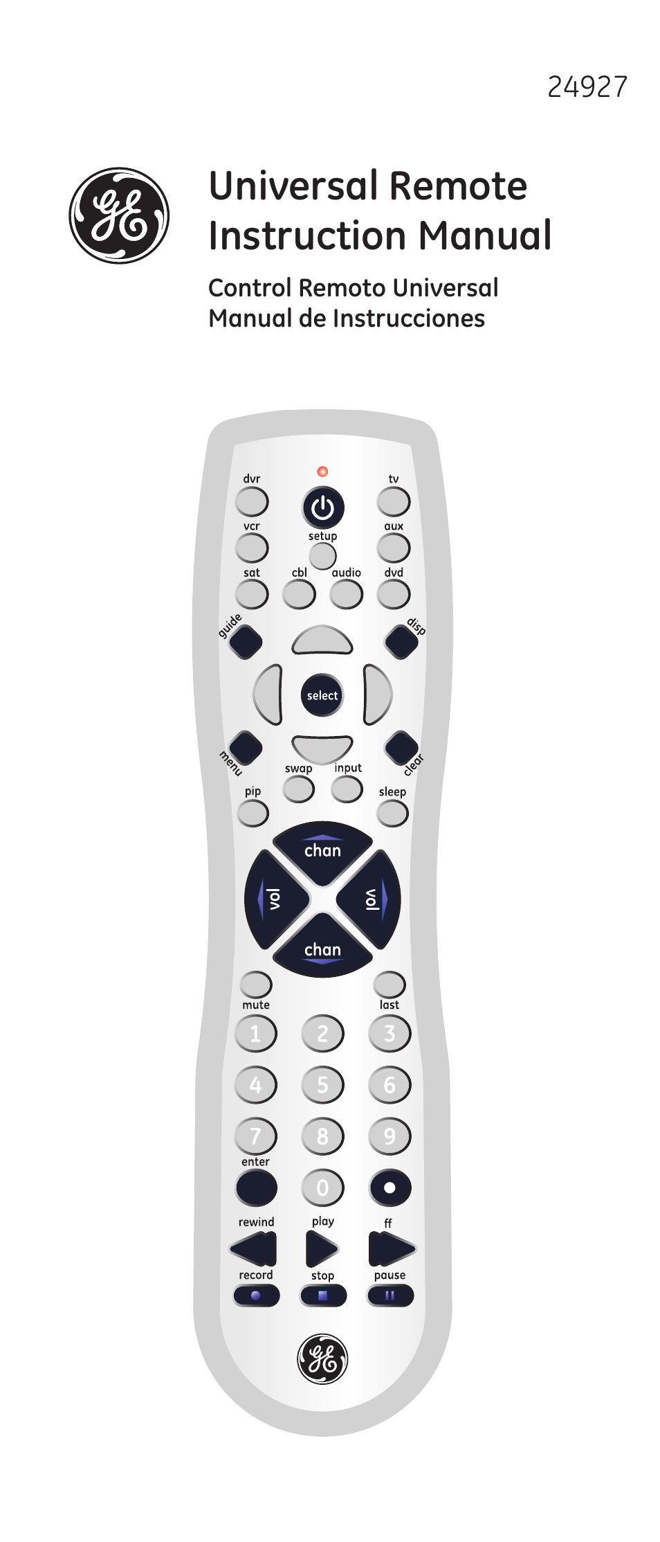 GE 24927-v2 GE Universal Remote User Manual | 42 pages