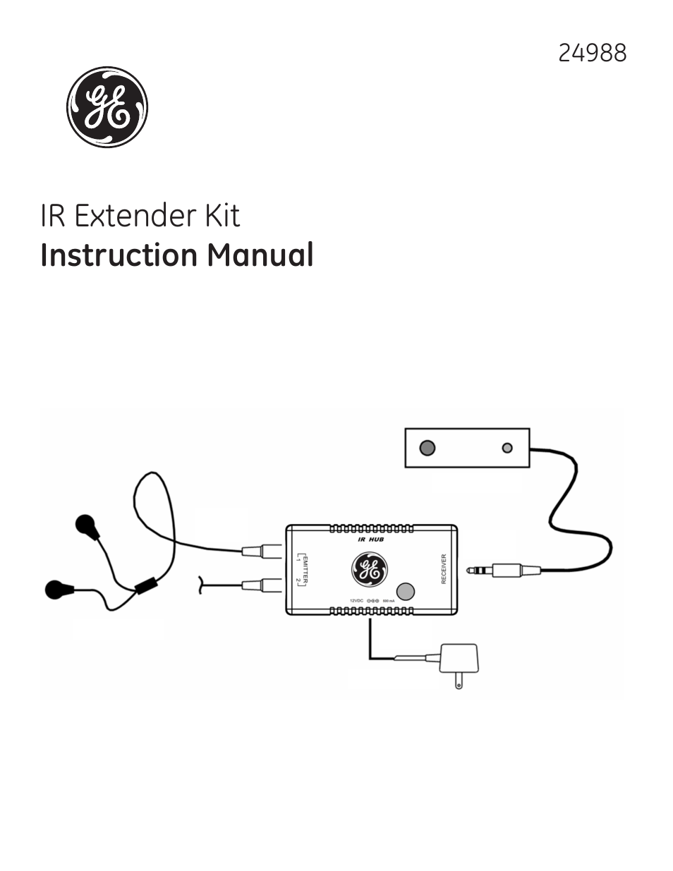 GE 24988 GE Infrared Signal Remote Extender User Manual | 7 pages