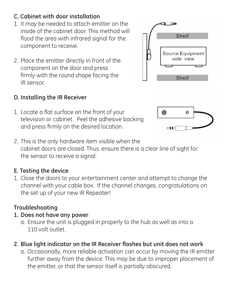 GE 24988 GE Infrared Signal Remote Extender User Manual | Page 5 / 7