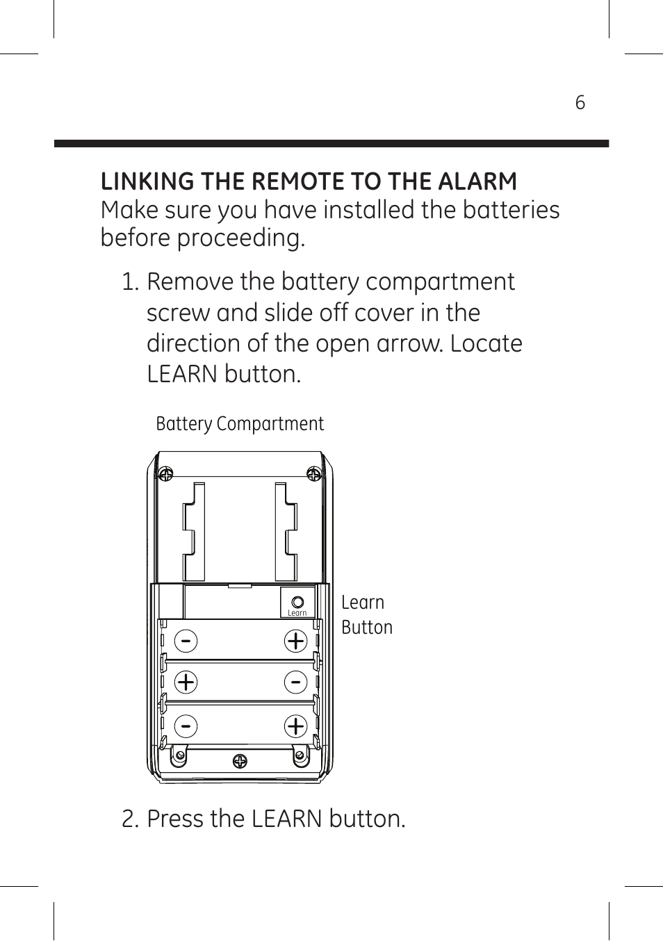 GE 51207 GE Wireless Motion Sensor Alarm with Keychain Remote User Manual | Page 5 / 15