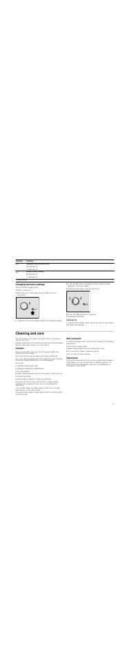 Changing the basic settings, Switch on the hob, Set the desired value using the twist knob | Touch the 33 symbol for 4 seconds, Switching off, Cleaning and care, Ceramic, Hob surround, Twist knob | Neff T83T42N2MC User Manual | Page 41 / 60