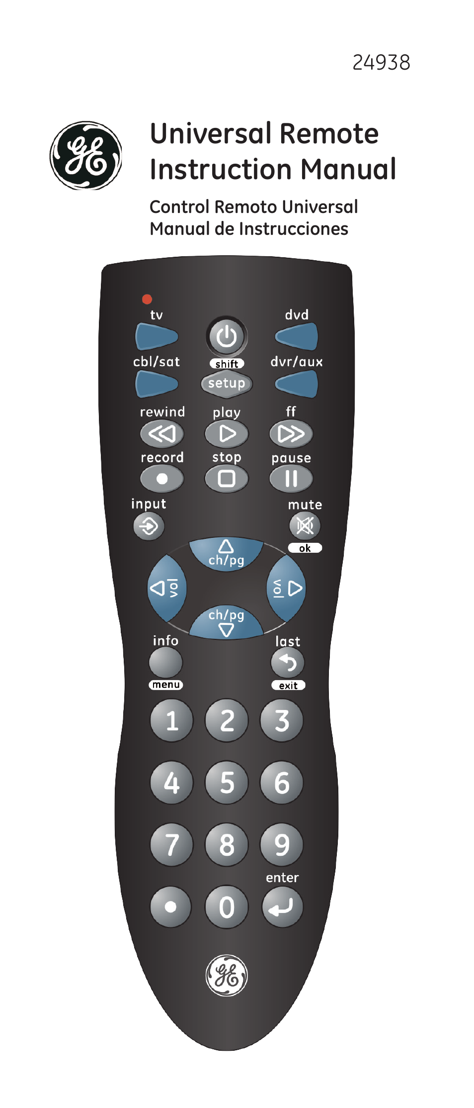 GE 24938 Universal Remote User Manual | 28 pages