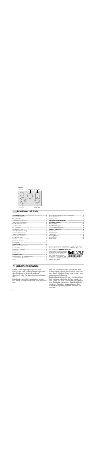 Neff T83T84N2MC User Manual | Page 2 / 60