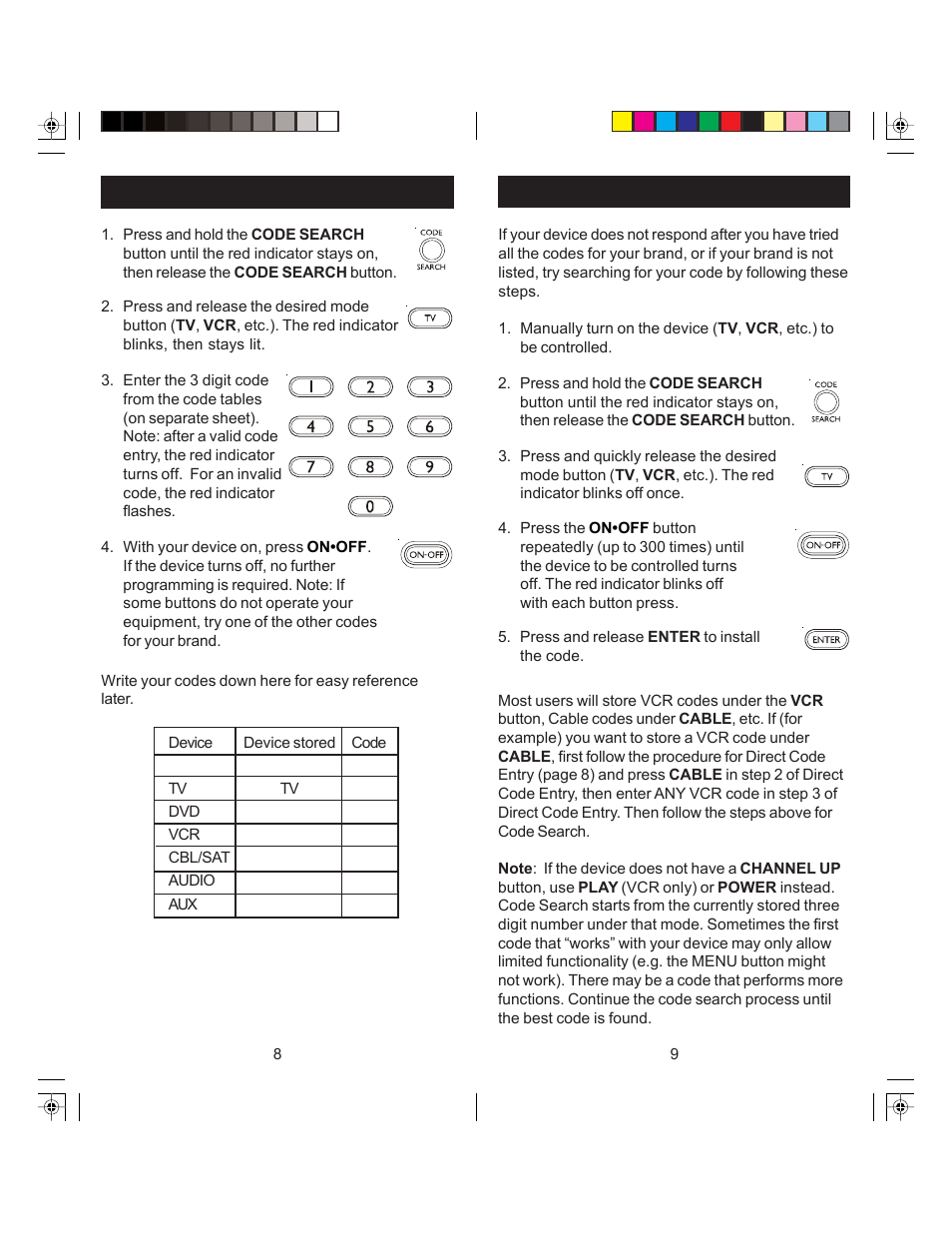 GE 84918 GE Universal Remote User Manual | Page 5 / 9