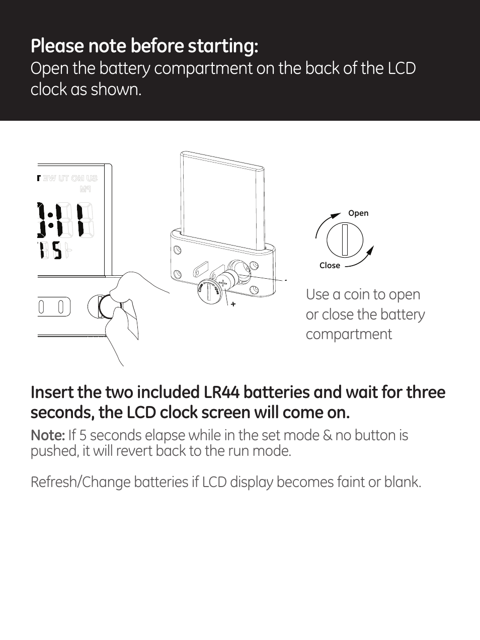 GE 11152 Time & Temperature Night Light User Manual | Page 3 / 7