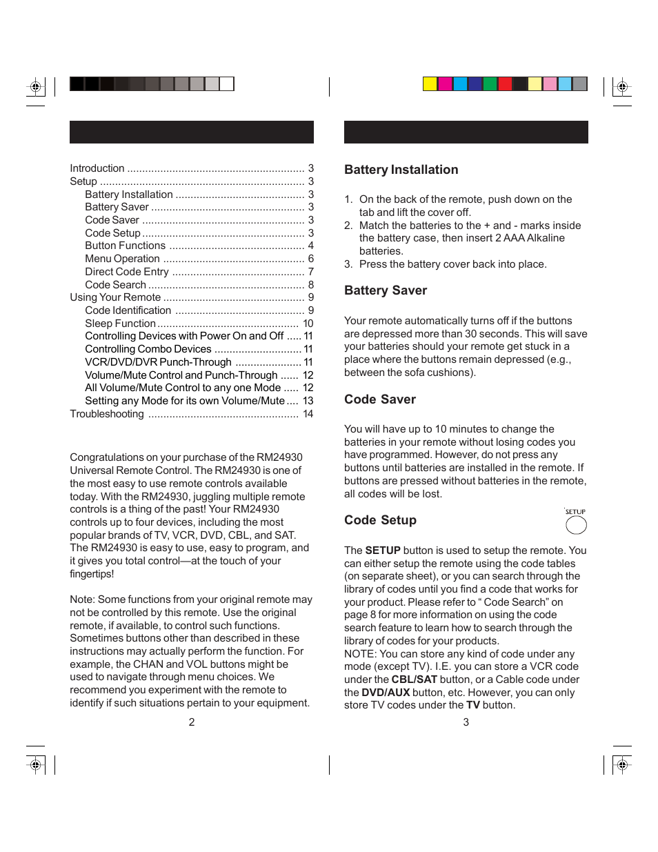 GE 84930 GE Universal Remote User Manual | Page 2 / 9