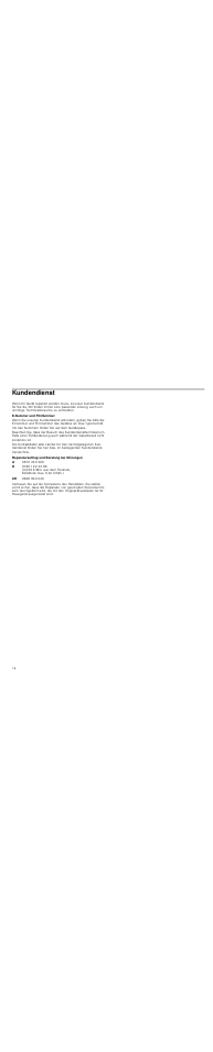 Kundendienst, Reparaturauftrag und beratung bei störungen | Neff T83T40N0MC User Manual | Page 14 / 52