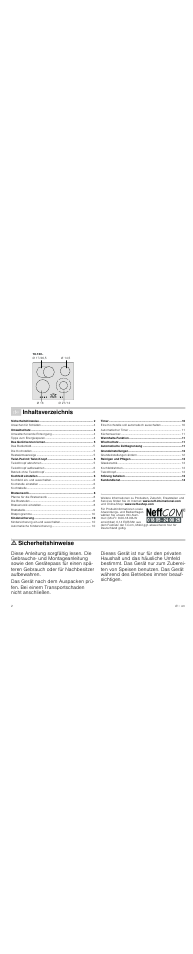 Neff T83T40N0MC User Manual | Page 2 / 52