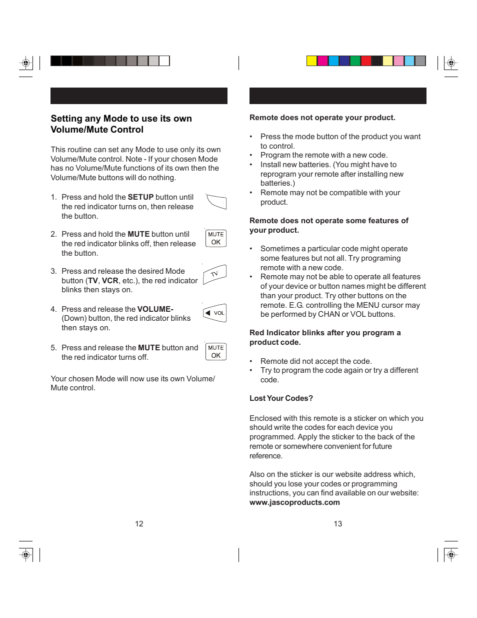 GE 24964 GE Universal 3-Device Slider Remote User Manual | Page 7 / 9