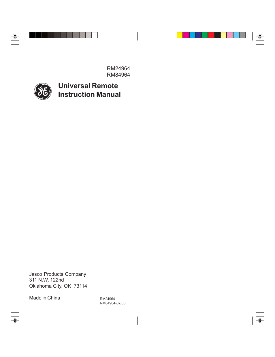 Universal remote instruction manual | GE 24964 GE Universal 3-Device Slider Remote User Manual | Page 9 / 9