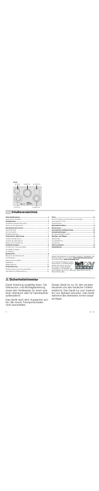 Neff T83T82N0MC User Manual | Page 2 / 56