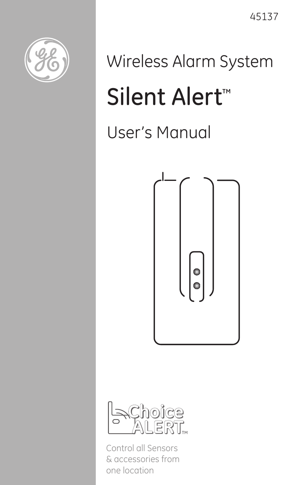 GE 45137 GE Choice Alert Silent Alert User Manual | 12 pages