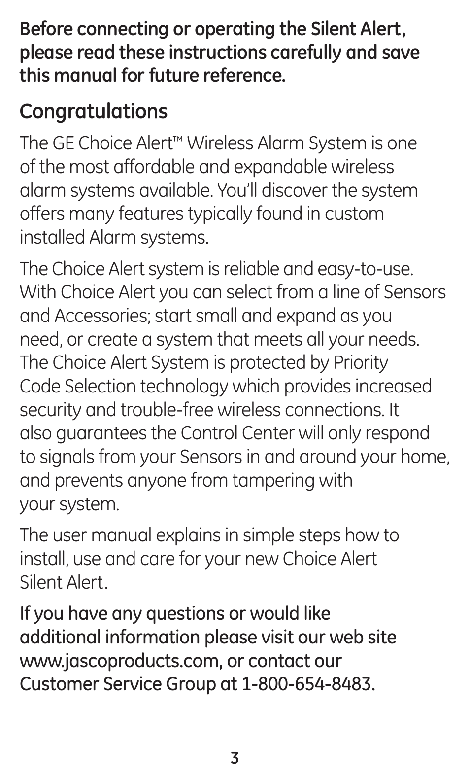 GE 45137 GE Choice Alert Silent Alert User Manual | Page 3 / 12