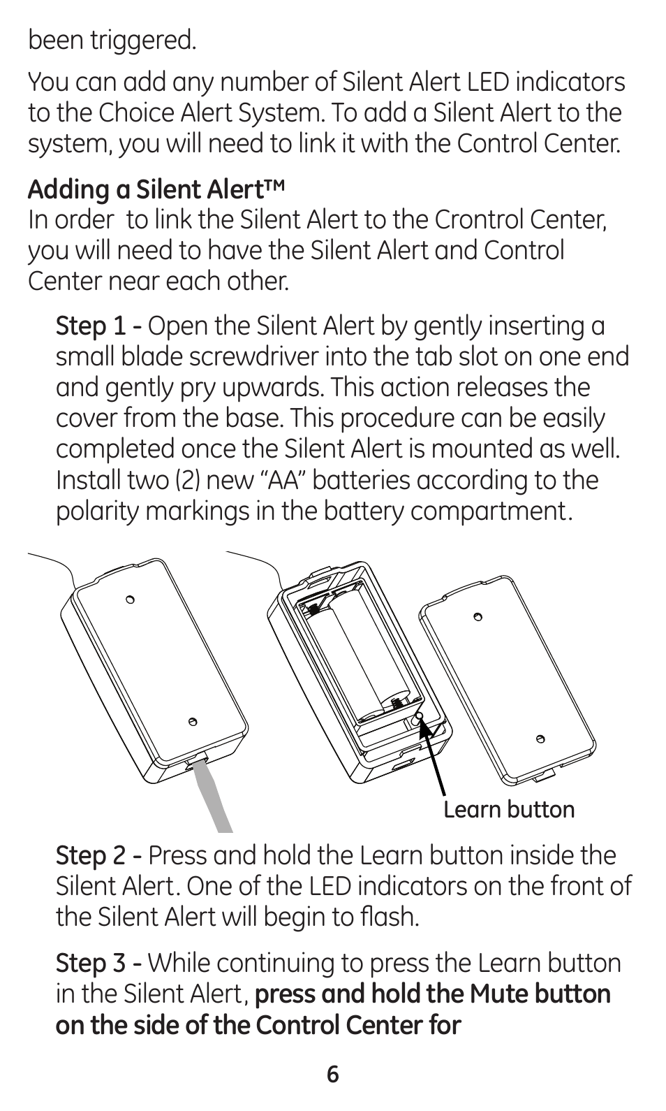 GE 45137 GE Choice Alert Silent Alert User Manual | Page 6 / 12