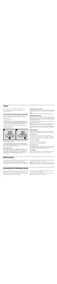 Timer, Eine kochstelle soll automatisch ausschalten, Dauer einstellen | Kochstufe einstellen, Nach ablauf der zeit, Dauer korrigieren oder löschen, Hinweis, Automatischer timer, Küchenwecker, So stellen sie ein | Neff T13D20N1 User Manual | Page 8 / 36