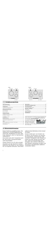 Neff T13D80N1 User Manual | Page 2 / 36