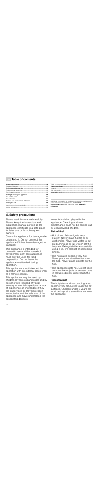 Neff T13K20N0 User Manual | Page 12 / 24