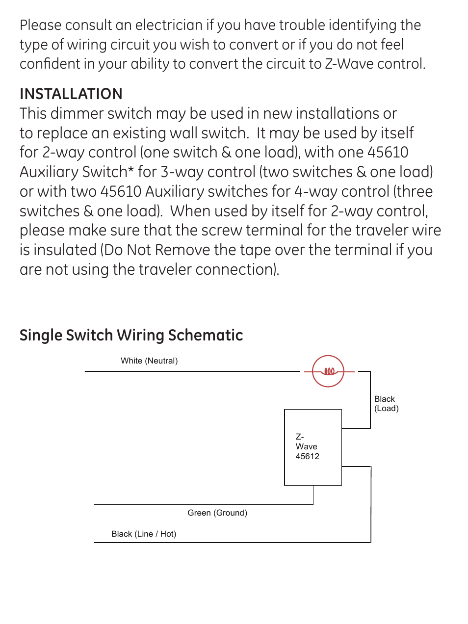 GE 45613 GE Z-Wave 3-Way Dimmer Kit with Terminals User Manual | Page 9 / 24