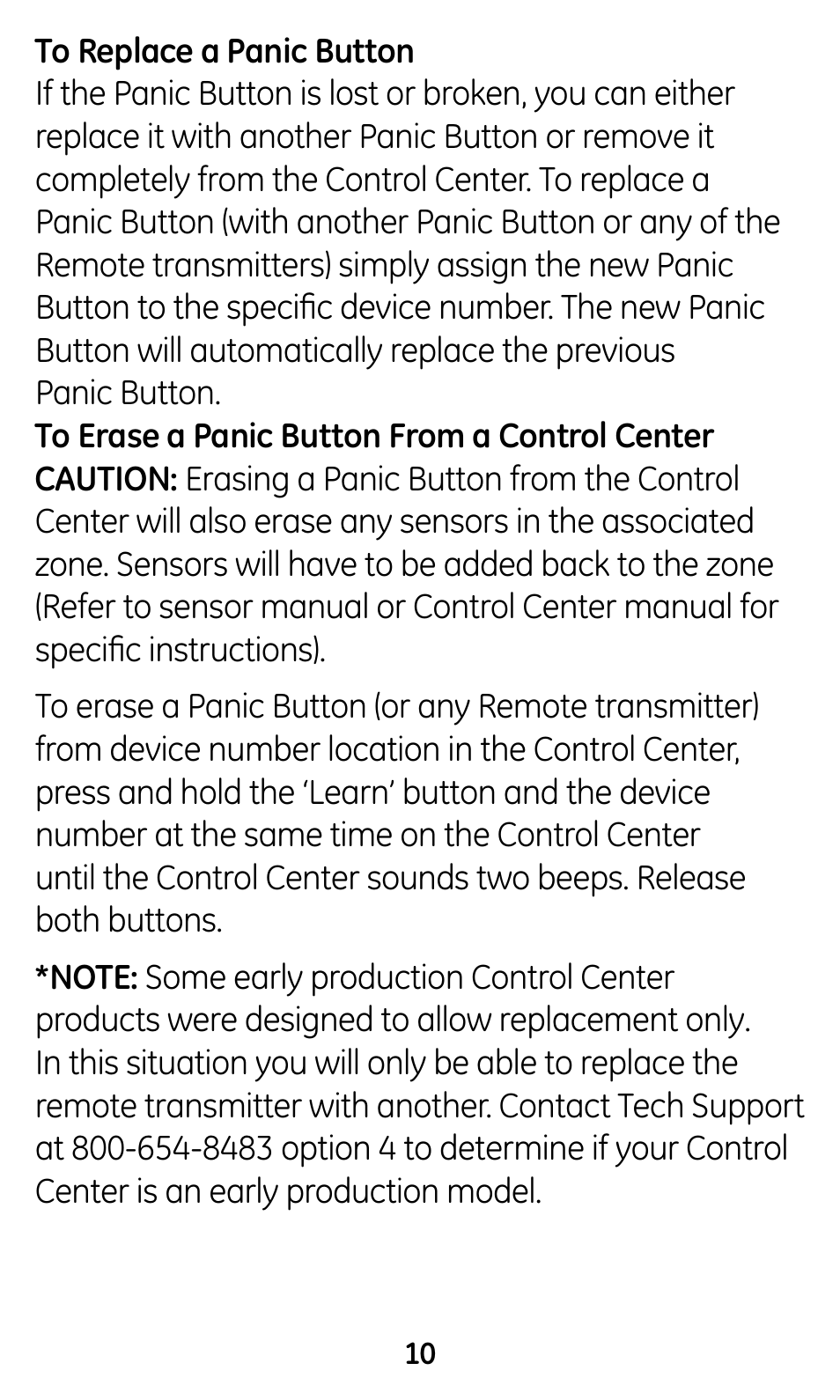 GE 45145 GE Choice Alert Wireless Panic Button User Manual | Page 10 / 15