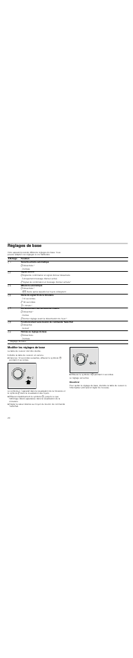 Réglages de base, Modifier les réglages de base, Mettre la table de cuisson en service | Effleurer le symbole 33 pendant 4 secondes, Désactiver | Neff T15T82X0 User Manual | Page 20 / 44