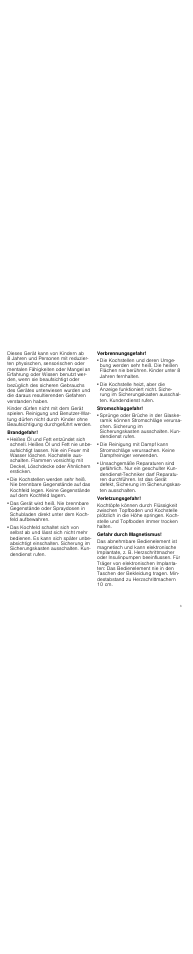 Brandgefahr, Verbrennungsgefahr, Stromschlaggefahr | Verletzungsgefahr, Gefahr durch magnetismus | Neff T15T82X0 User Manual | Page 3 / 44