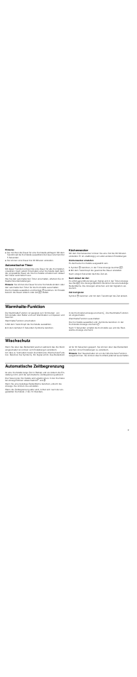 Hinweise, Automatischer timer, Hinweis | Küchenwecker, Küchenwecker einstellen, Symbol 3 berühren, in der timer-anzeige leuchtet, Nach ablauf der zeit, Zeit korrigieren, Warmhalte-funktion, Mit dem twist-knopf die kochstelle auswählen | Neff T15T82X0 User Manual | Page 9 / 44