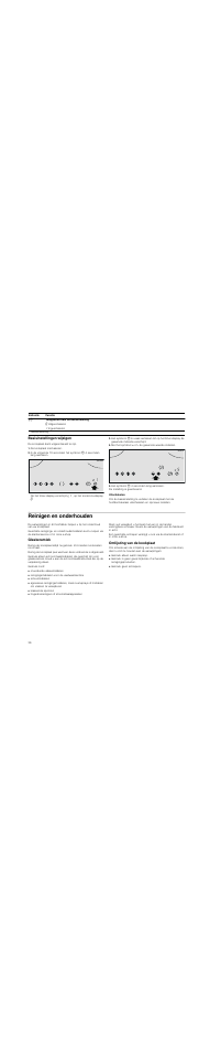 Basisinstellingen wijzigen, De kookplaat inschakelen, Het symbool 3 4 seconden lang aanraken | Uitschakelen, Reinigen en onderhouden, Glaskeramiek, Omlijsting van de kookplaat | Neff T13D85N0 User Manual | Page 36 / 40