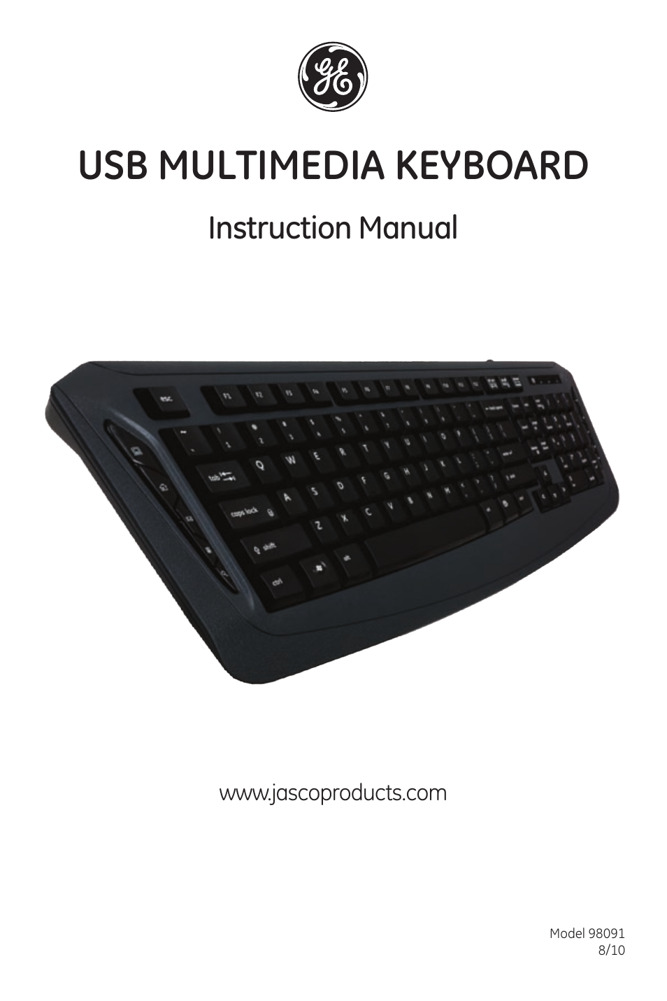 GE 98091 version 2 GE Wired Multimedia Keyboard User Manual | 10 pages