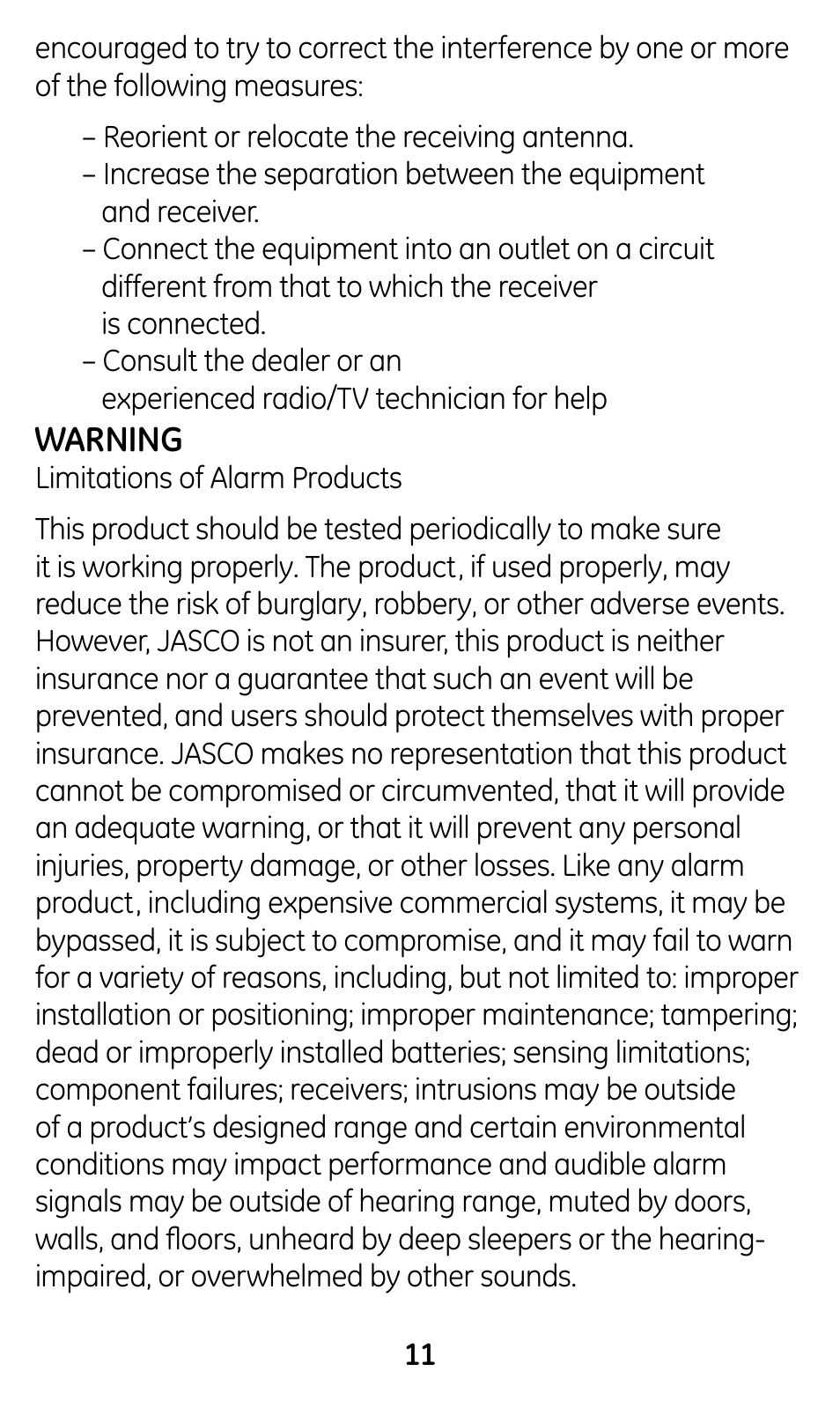 GE 45144 GE Choice Alert Key-chain Remote User Manual | Page 11 / 12