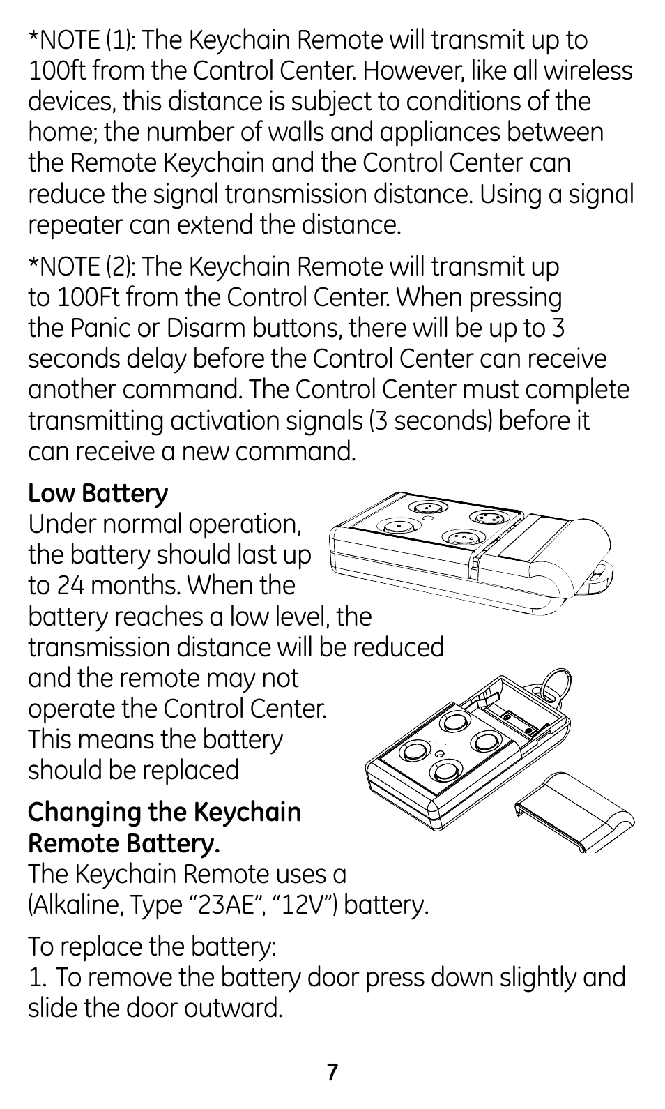 GE 45144 GE Choice Alert Key-chain Remote User Manual | Page 7 / 12