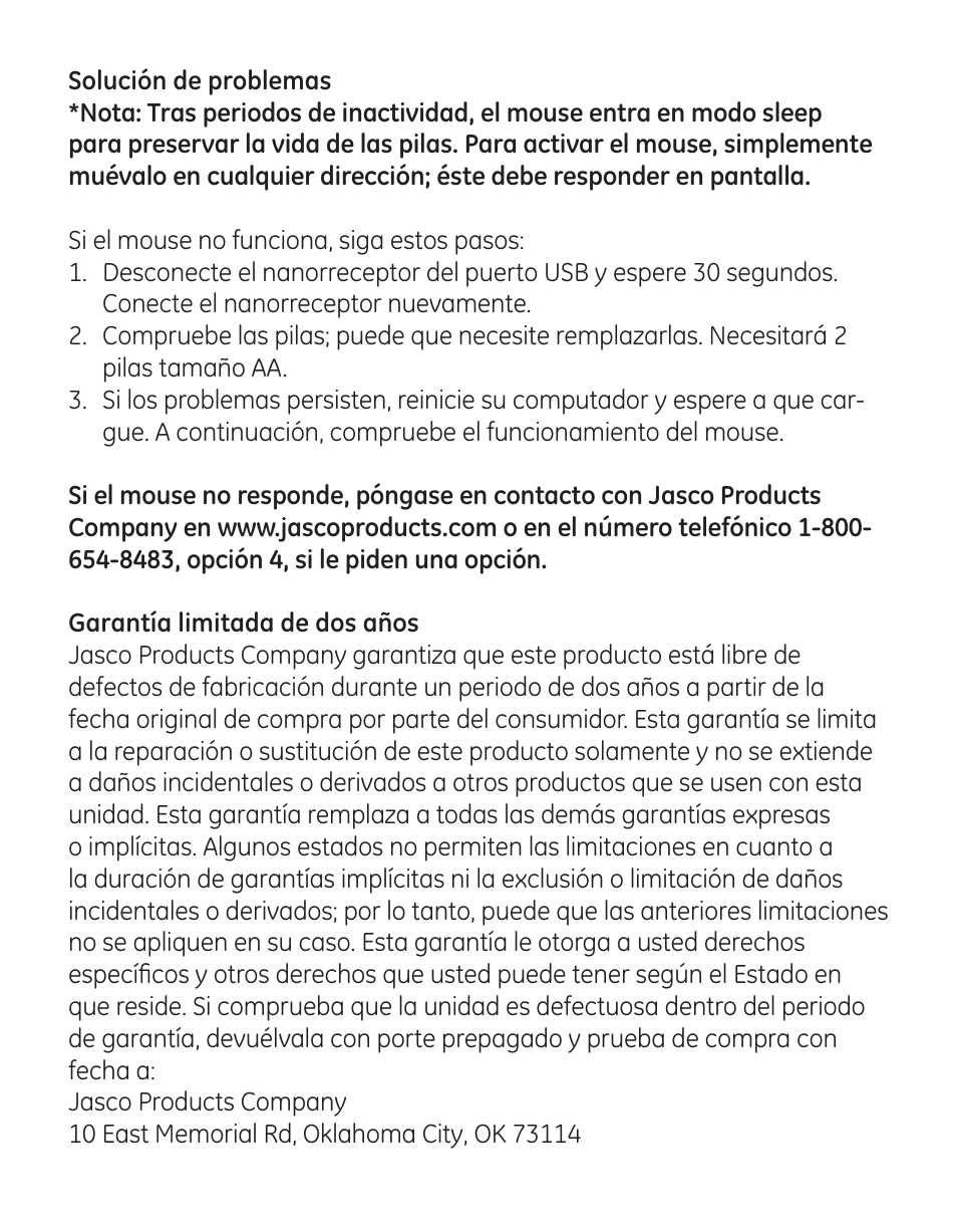 GE 99906 GE Wireless Mini Color Choice Mouse User Manual | Page 13 / 14