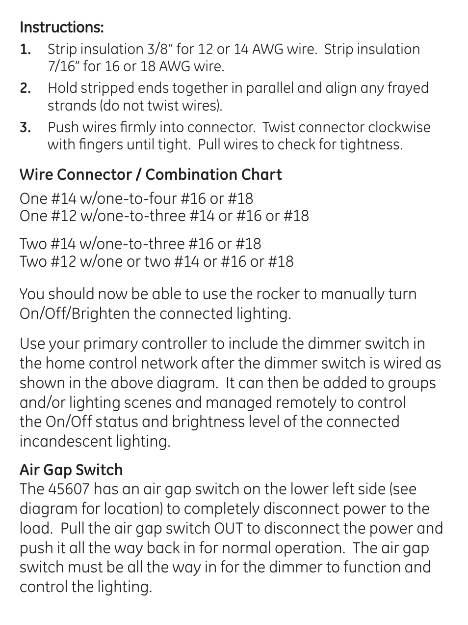 GE 45613 GE Z-Wave 3-Way Dimmer Kit with flying leads User Manual | Page 15 / 24