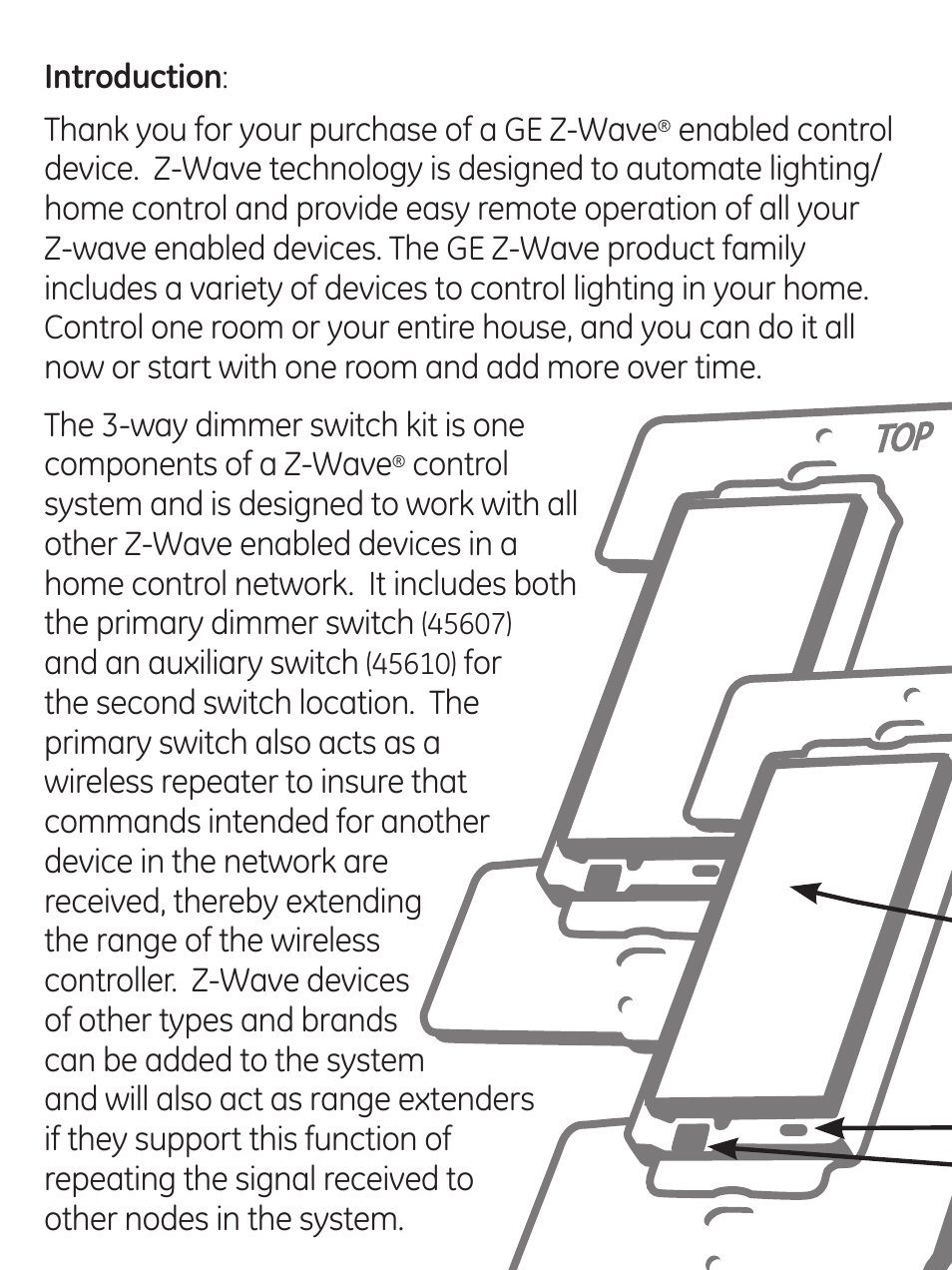 GE 45613 GE Z-Wave 3-Way Dimmer Kit with flying leads User Manual | Page 2 / 24