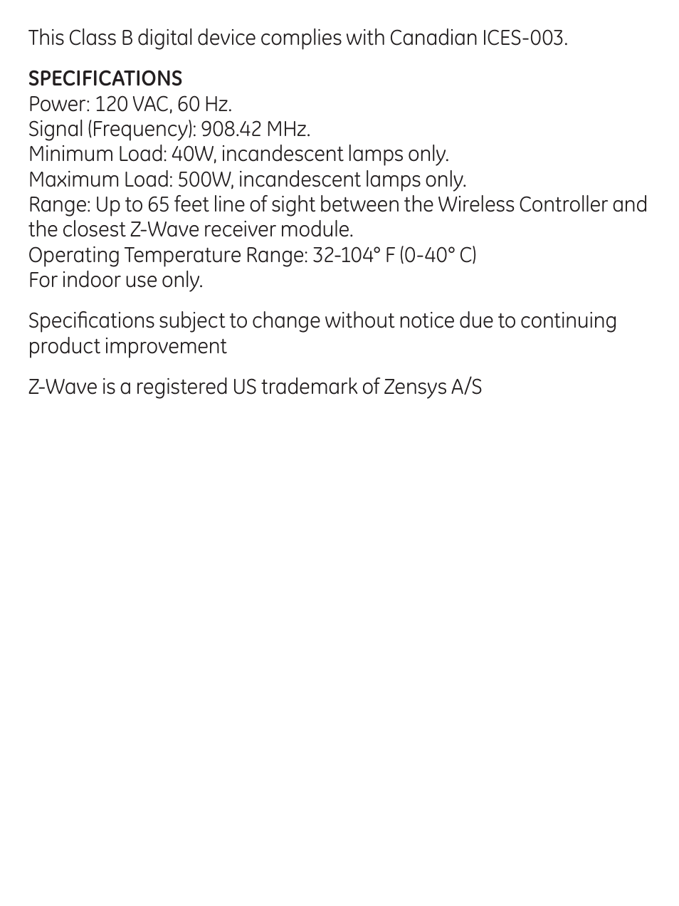 GE 45613 GE Z-Wave 3-Way Dimmer Kit with flying leads User Manual | Page 23 / 24