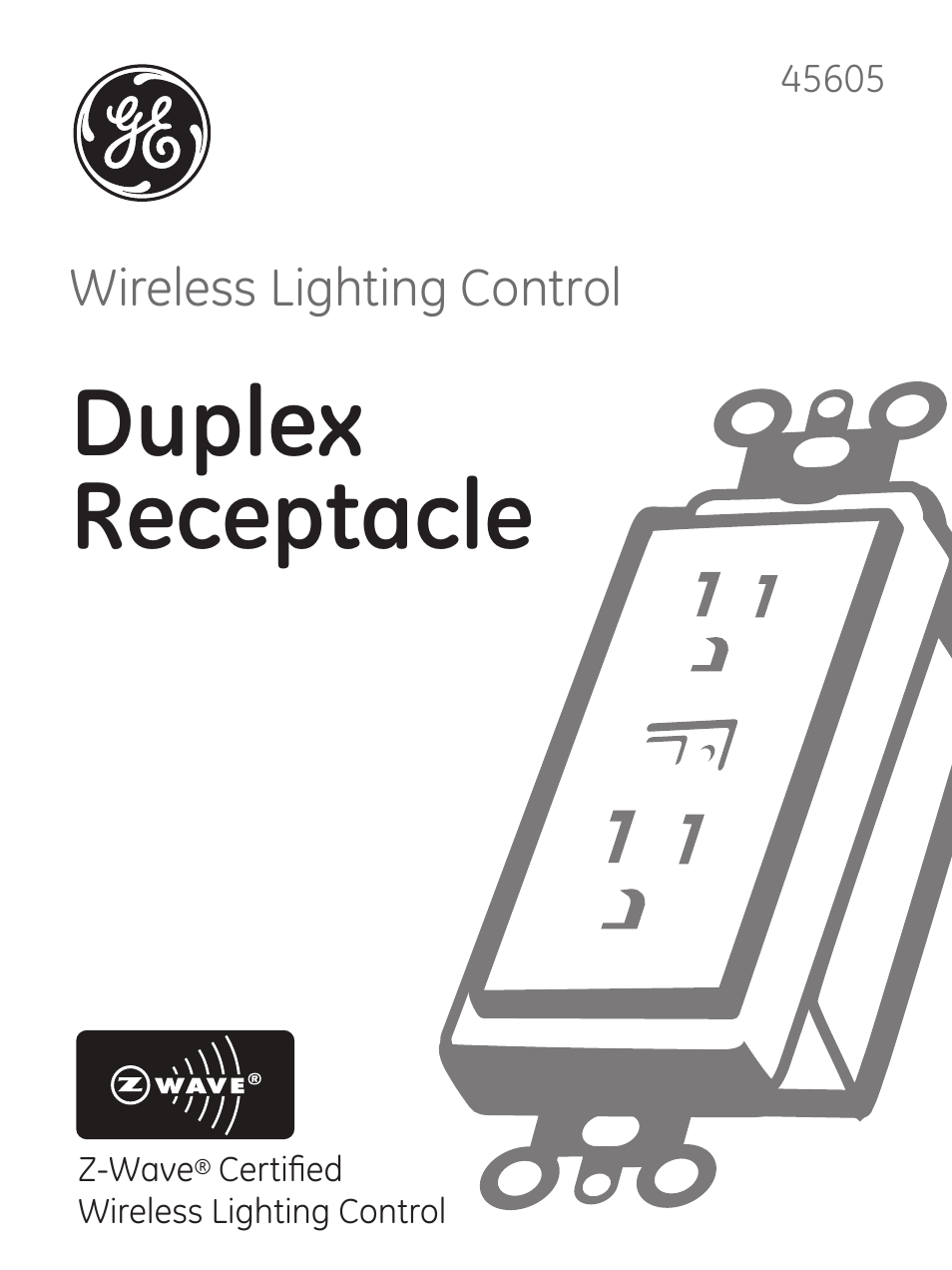 GE 45605 GE Z-Wave Duplex Receptacle User Manual | 20 pages